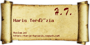 Haris Terézia névjegykártya